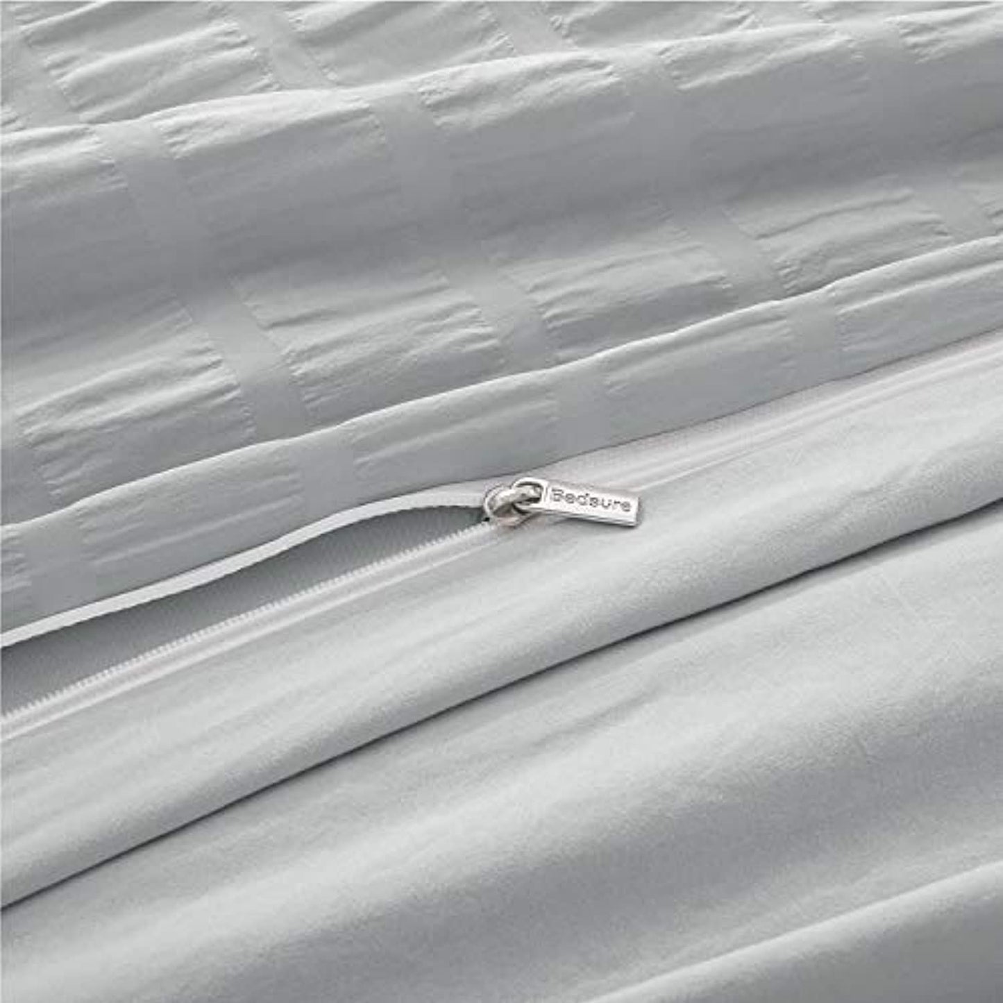 Bedsure Duvet Cover Set King Size (104 x 90 inches) - Seersucker Stripe