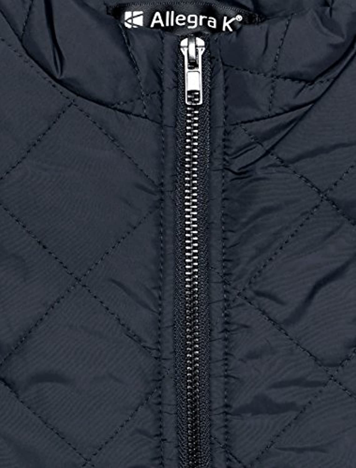 Allegra K Women's Stand Collar Lightweight Gilet Quilted Zip Vest