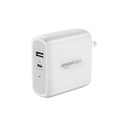 Amazon Basics 30W One-Port GaN USB-C Wall Charger with Power Delivery PD for Tablets