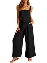 ANRABESS 2pc Outfits for Women Summer Casual Linen Lounge Matching Set Crop Top Wide Leg Long Pants Jumpsuit 2023 Spring Fashion Clothes Tracksuit 732jiezong-M