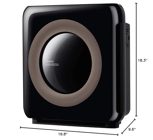 Coway Airmega AP-1512HH(W) True HEPA Purifier with Air Quality Monitoring, Auto, Timer,