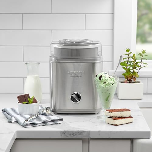 Cuisinart Ice Cream Maker Machine, 2-Quart Ice Cream, Sorbet and Frozen Yogurt Machine