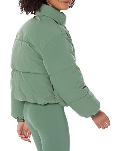 Amazon Essentials Women's Crop Puffer Jacket (Available in Plus Size), Neon Pink, 4X