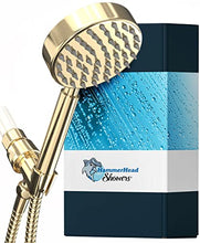 ALL METAL Handheld Shower Head with Hose and Brass Holder