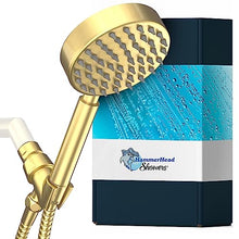 ALL METAL Handheld Shower Head with Hose and Brass Holder