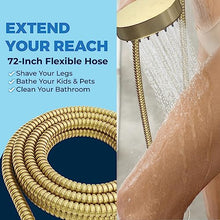 ALL METAL Handheld Shower Head with Hose and Brass Holder