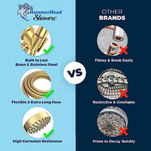 ALL METAL Handheld Shower Head with Hose and Brass Holder