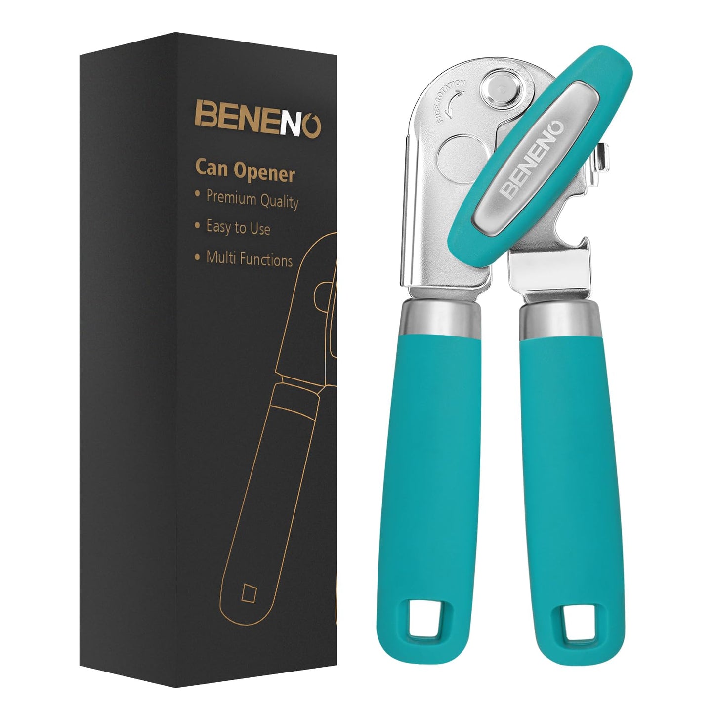 Beneno Heavy Duty Hand Can Opener Manual with Magnet