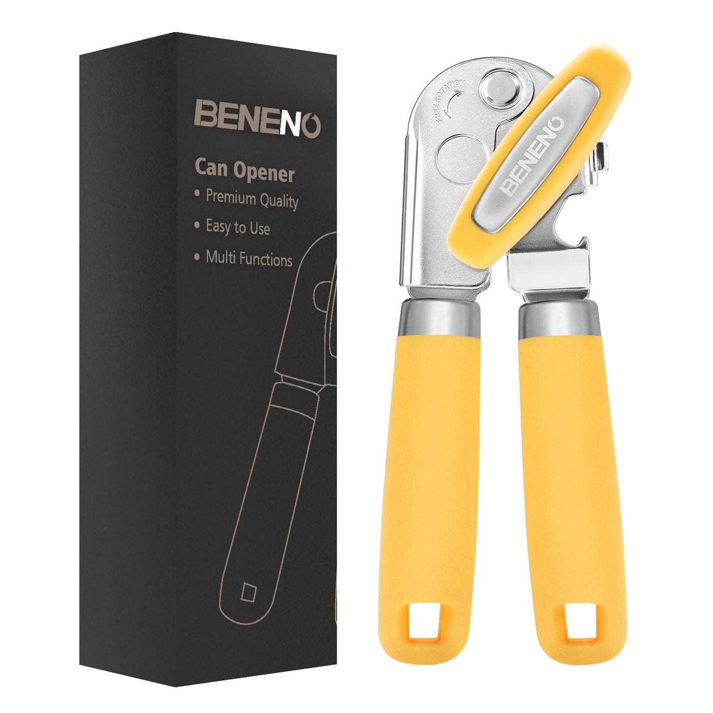Beneno Heavy Duty Hand Can Opener Manual with Magnet