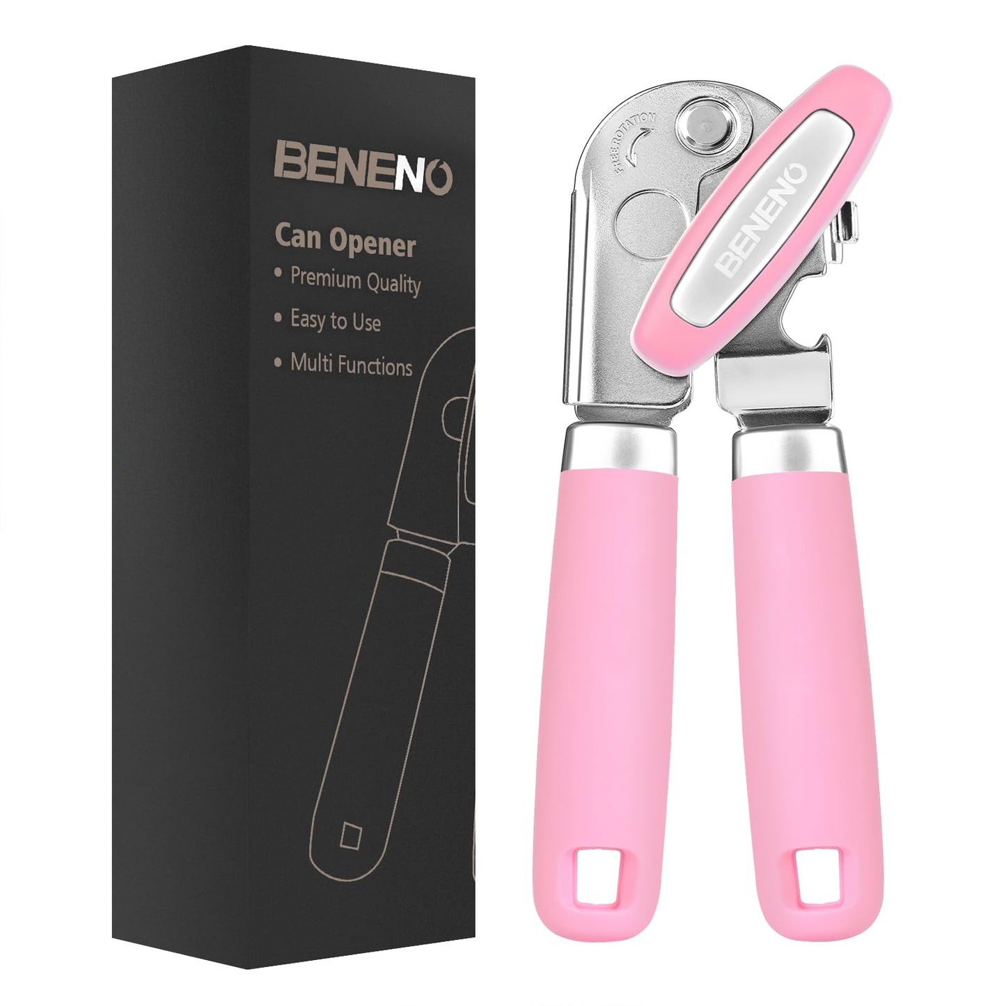 Beneno Heavy Duty Hand Can Opener Manual with Magnet