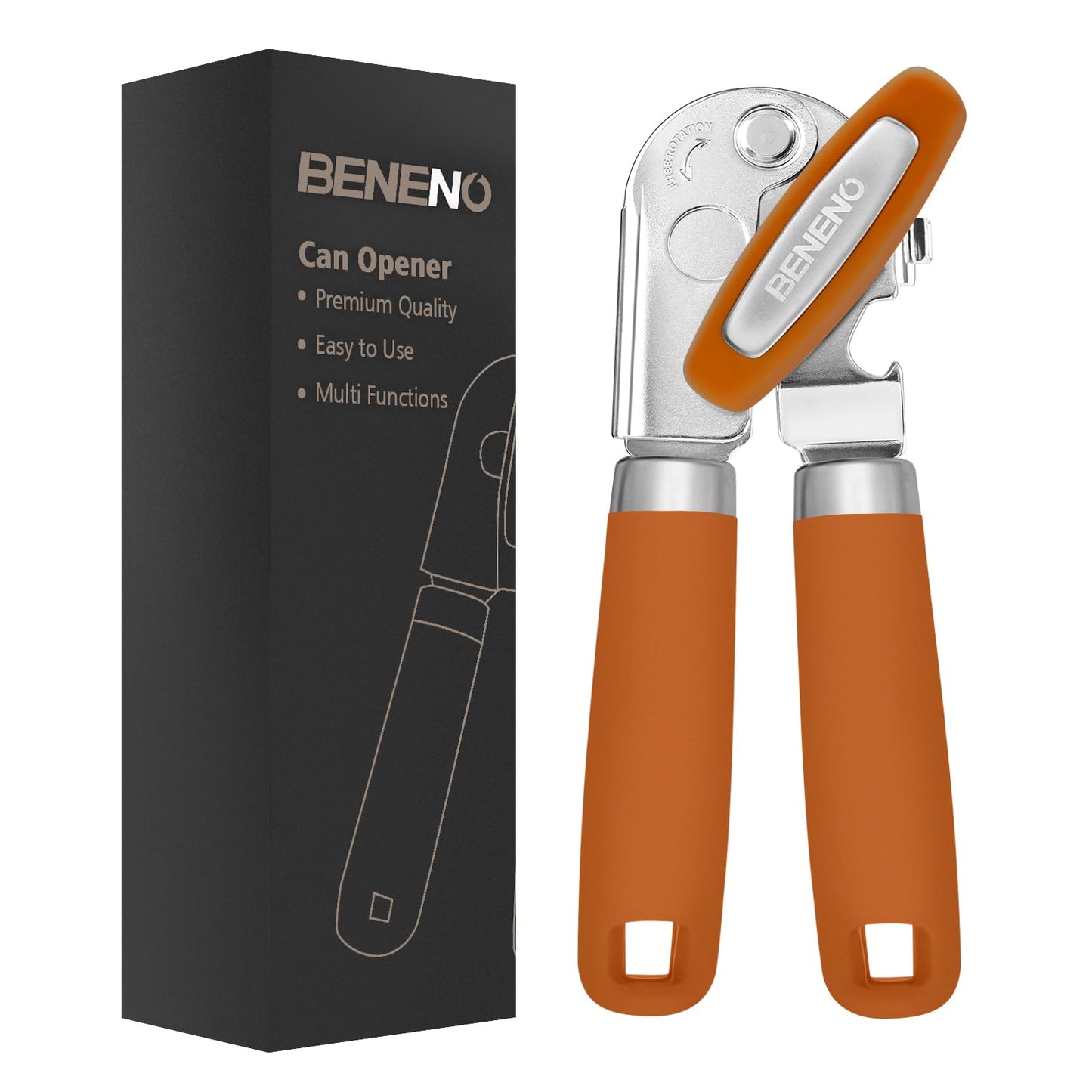 Beneno Heavy Duty Hand Can Opener Manual with Magnet