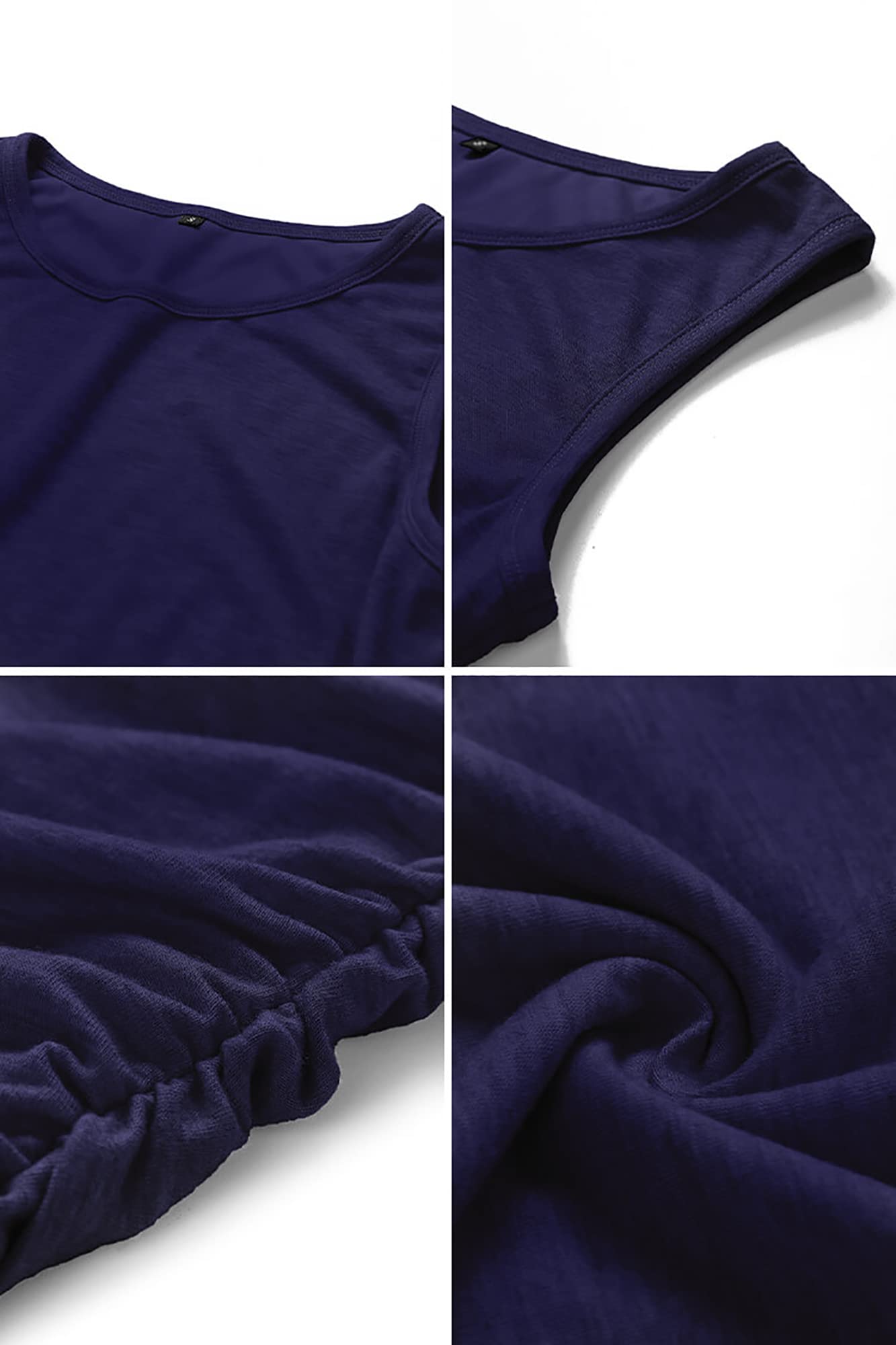 BTFBM Women Casual Dress Crew Neck Ruched Summer Sleeveless Tank Bodycon Shirt Short Mini Dresses (106Black, Medium)