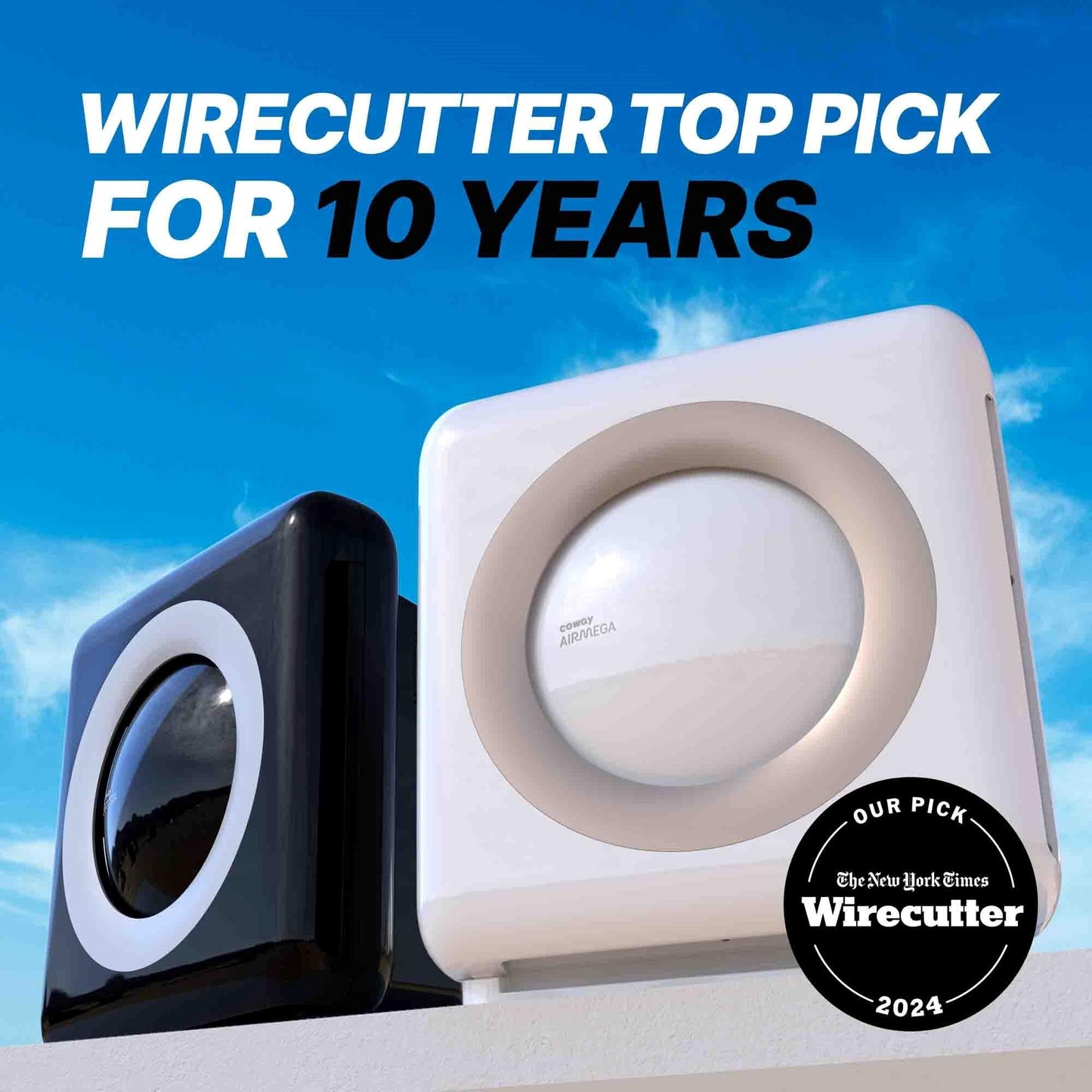 Coway Airmega AP-1512HH(W) True HEPA Purifier with Air Quality Monitoring, Auto, Timer,