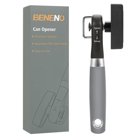 Beneno Can Opener, Manual Side Safe Cut Can Opener Smooth Edge