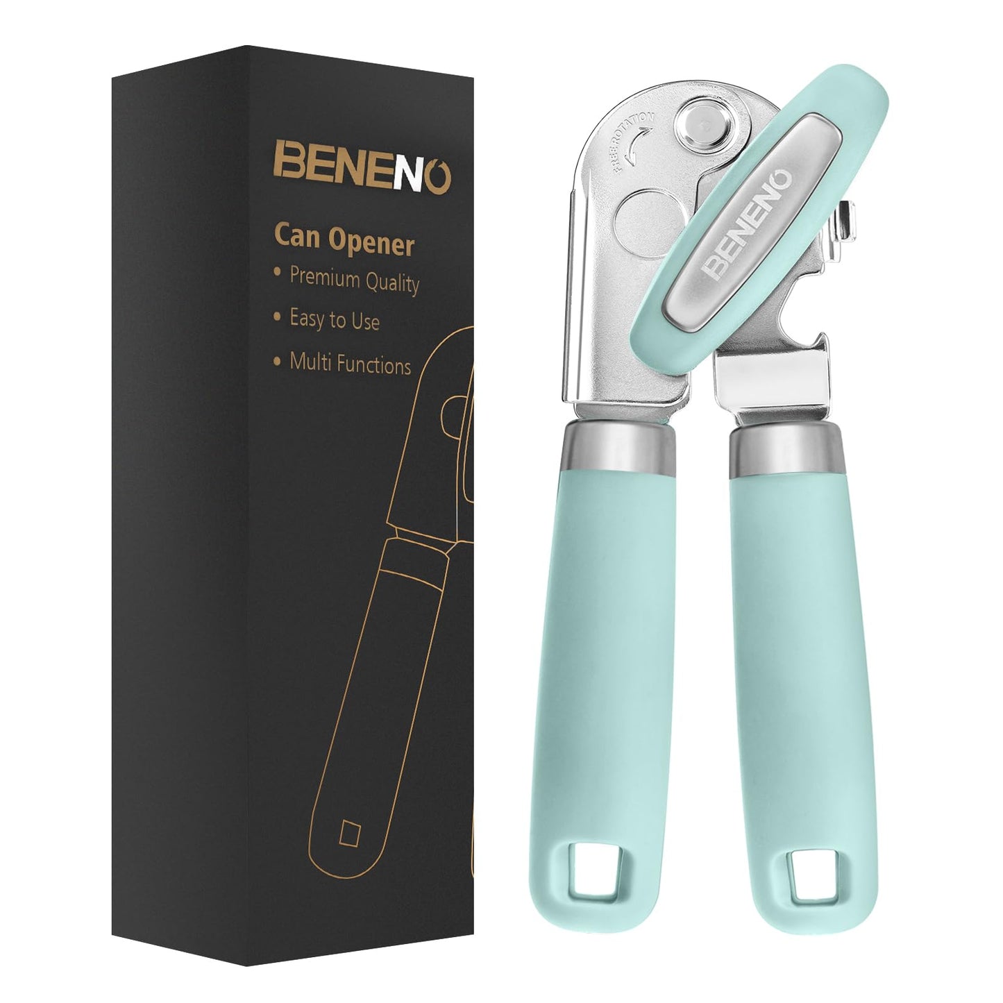 Beneno Heavy Duty Hand Can Opener Manual with Magnet