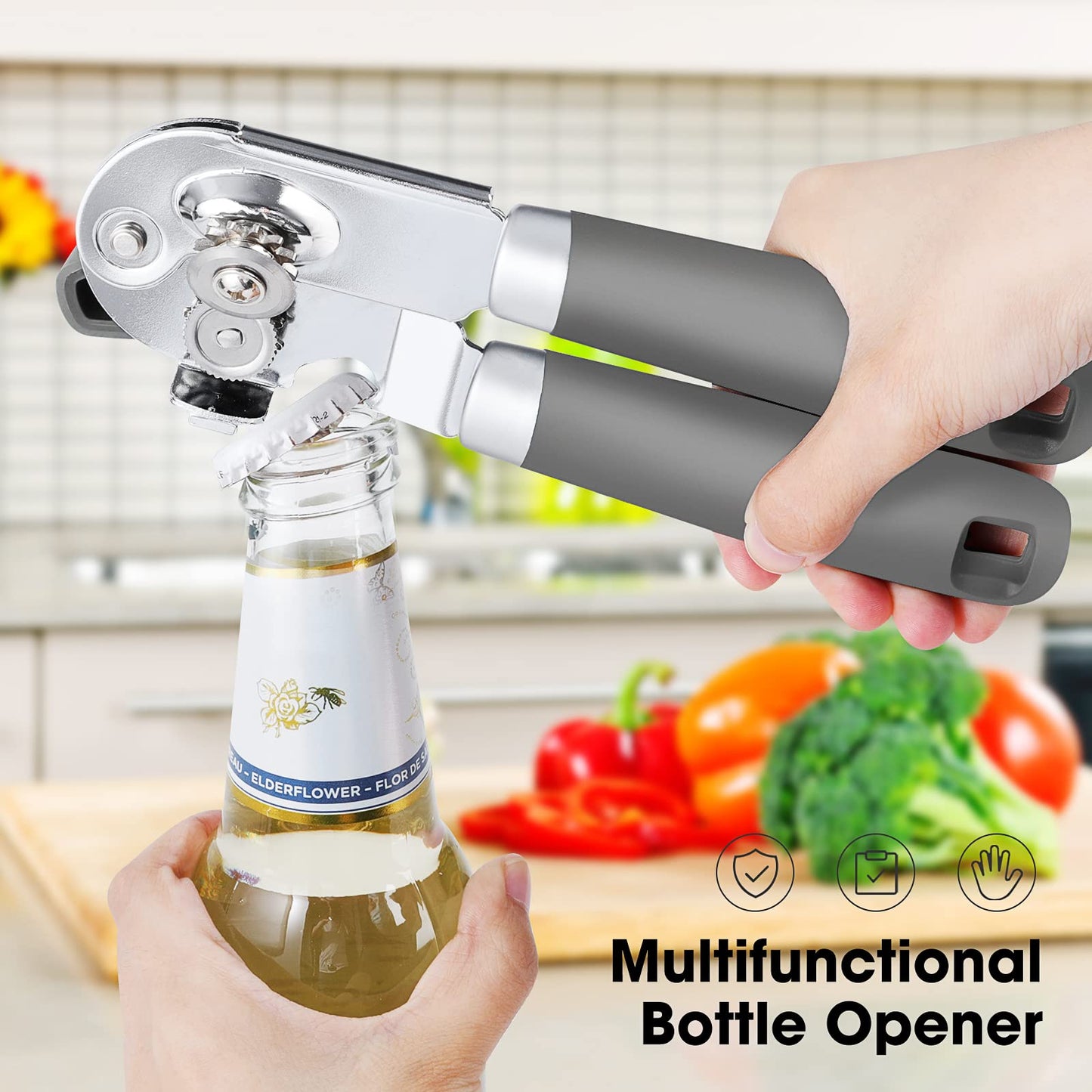 Beneno Heavy Duty Hand Can Opener Manual with Magnet