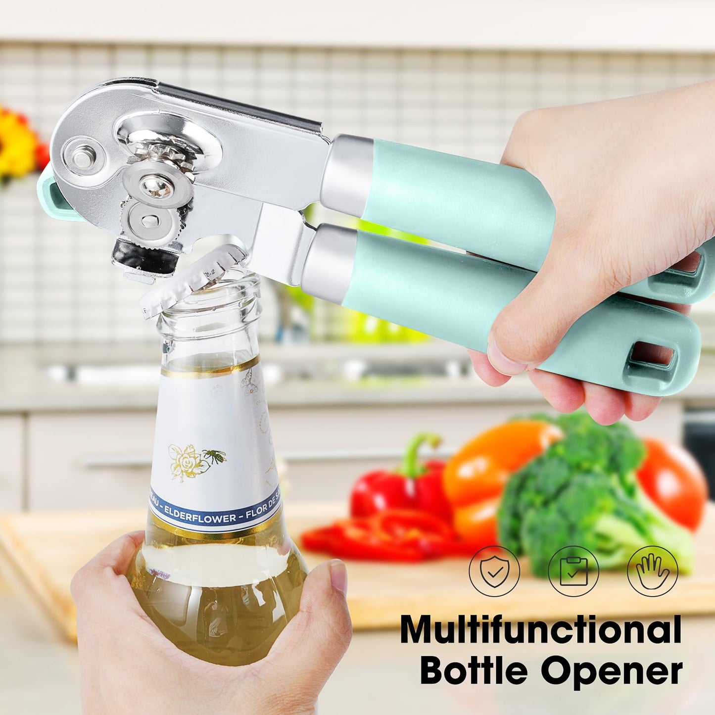 Beneno Heavy Duty Hand Can Opener Manual with Magnet