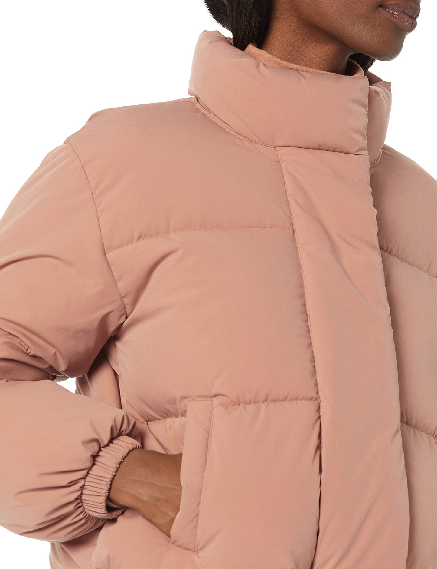 Amazon Essentials Women's Crop Puffer Jacket (Available in Plus Size), Neon Pink, 4X