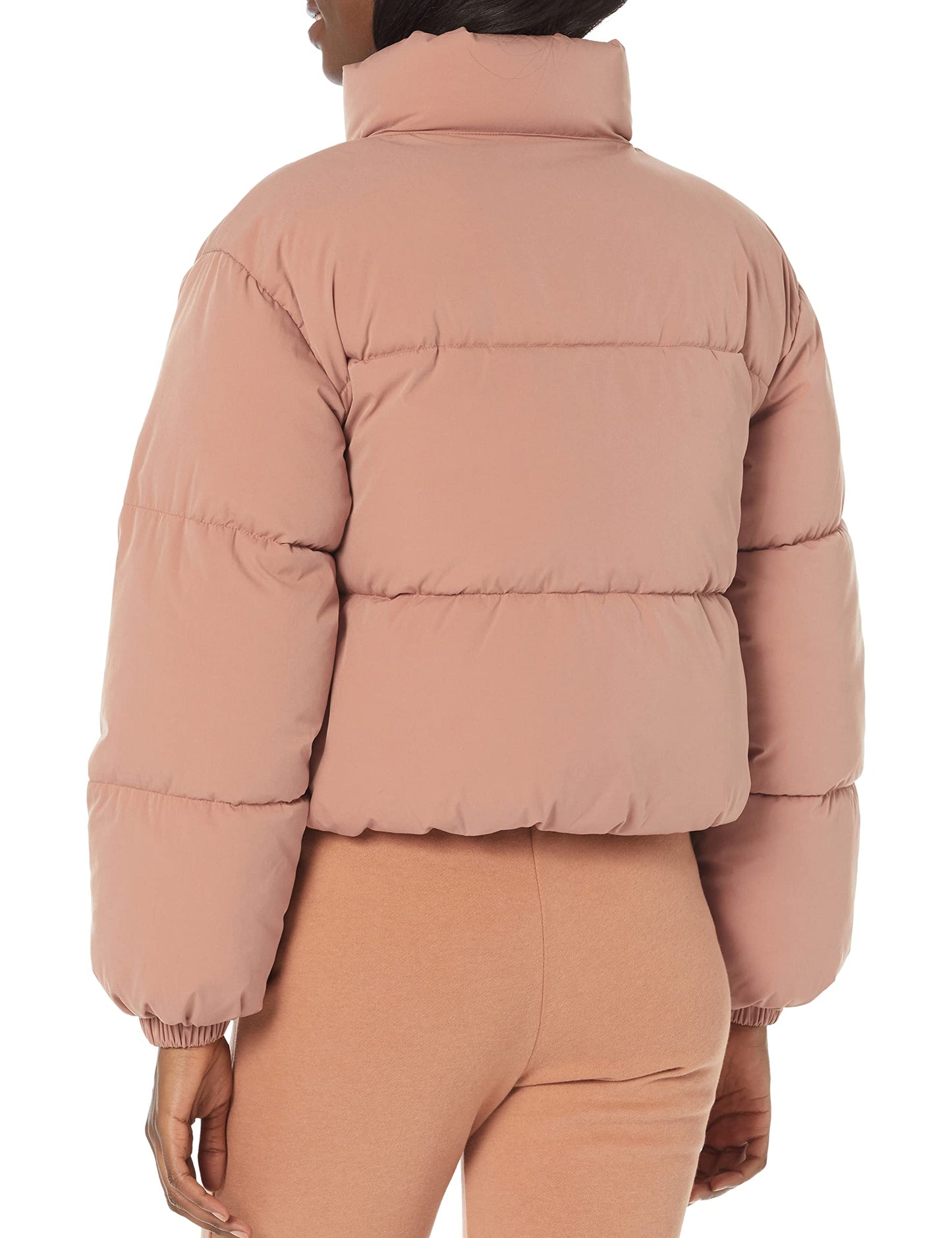 Amazon Essentials Women's Crop Puffer Jacket (Available in Plus Size), Neon Pink, 4X