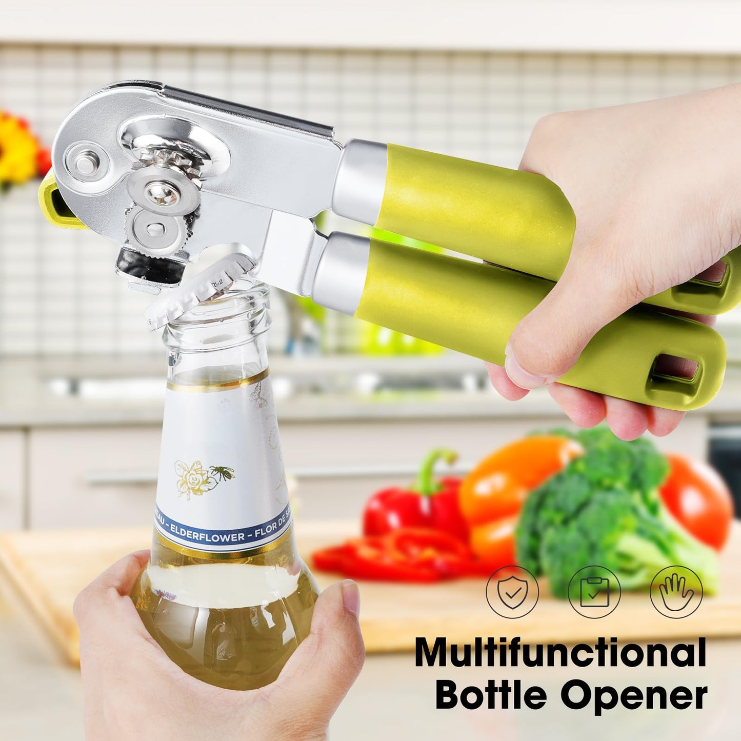 Beneno Heavy Duty Hand Can Opener Manual with Magnet