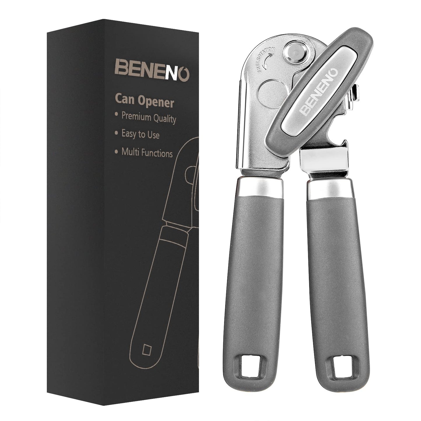 Beneno Heavy Duty Hand Can Opener Manual with Magnet