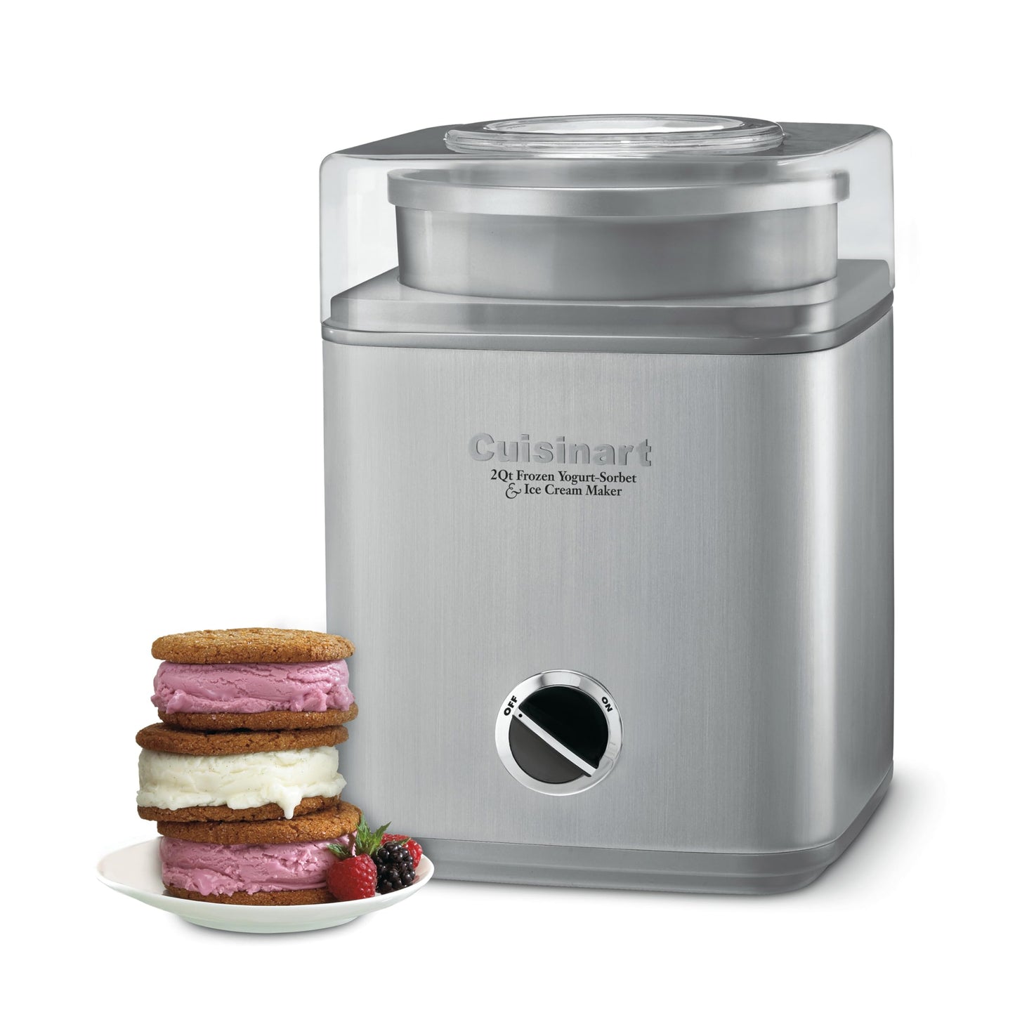 Cuisinart Ice Cream Maker Machine, 2-Quart Ice Cream, Sorbet and Frozen Yogurt Machine