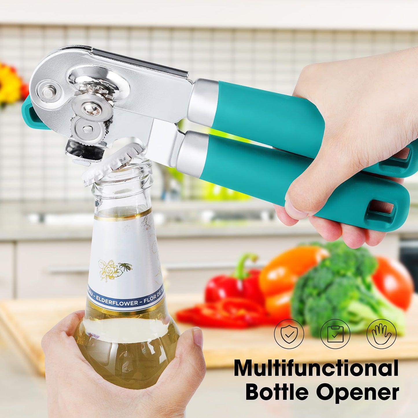Beneno Heavy Duty Hand Can Opener Manual with Magnet