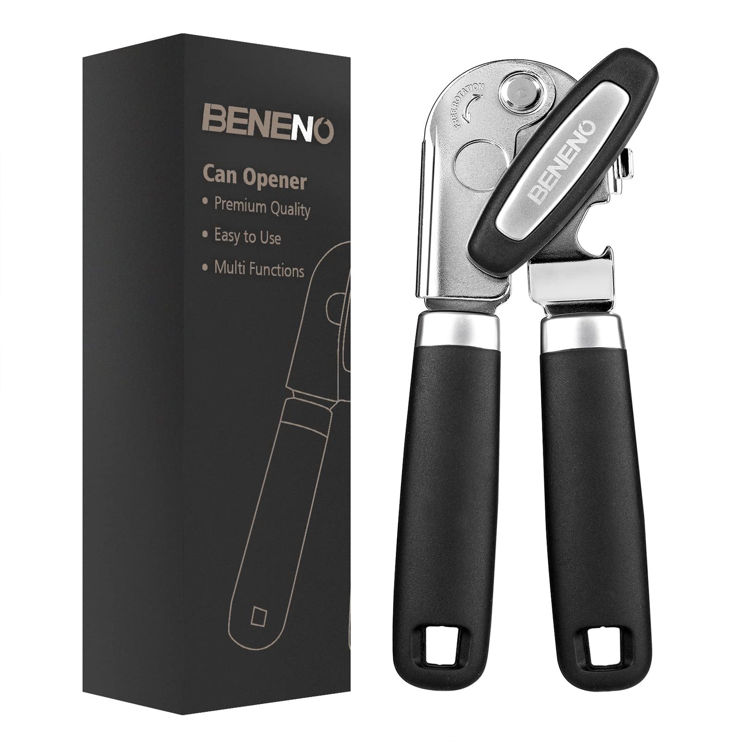 Beneno Heavy Duty Hand Can Opener Manual with Magnet