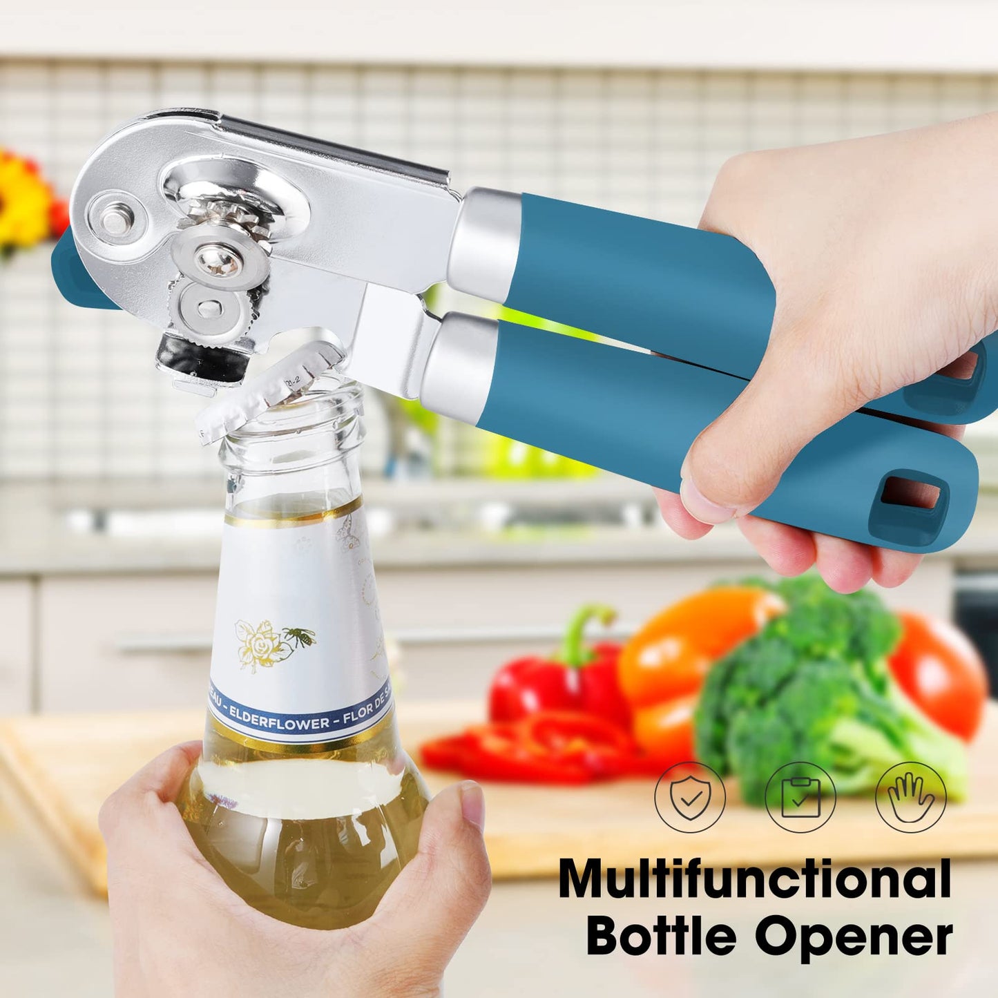 Beneno Heavy Duty Hand Can Opener Manual with Magnet