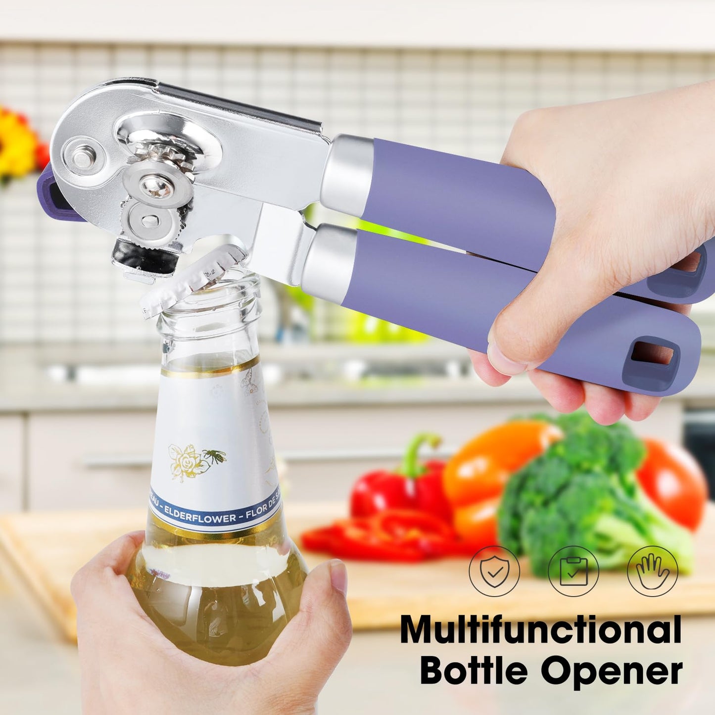 Beneno Heavy Duty Hand Can Opener Manual with Magnet