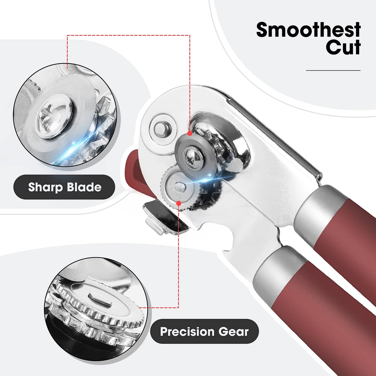 Beneno Heavy Duty Hand Can Opener Manual with Magnet