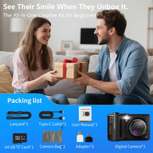 16X Zoom 4K Digital Camera for Photography and Video, Point and Shoot Digital Cameras