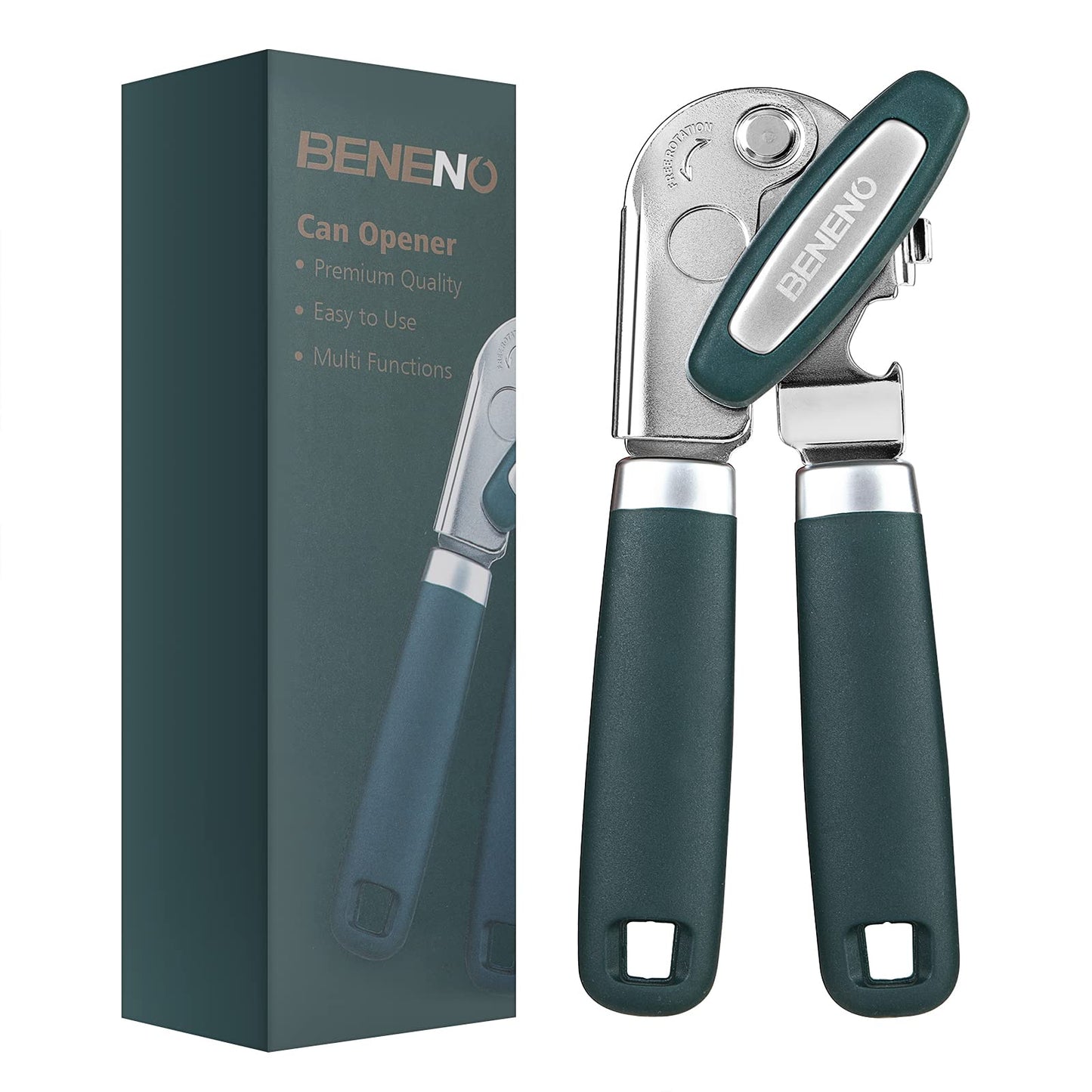 Beneno Heavy Duty Hand Can Opener Manual with Magnet