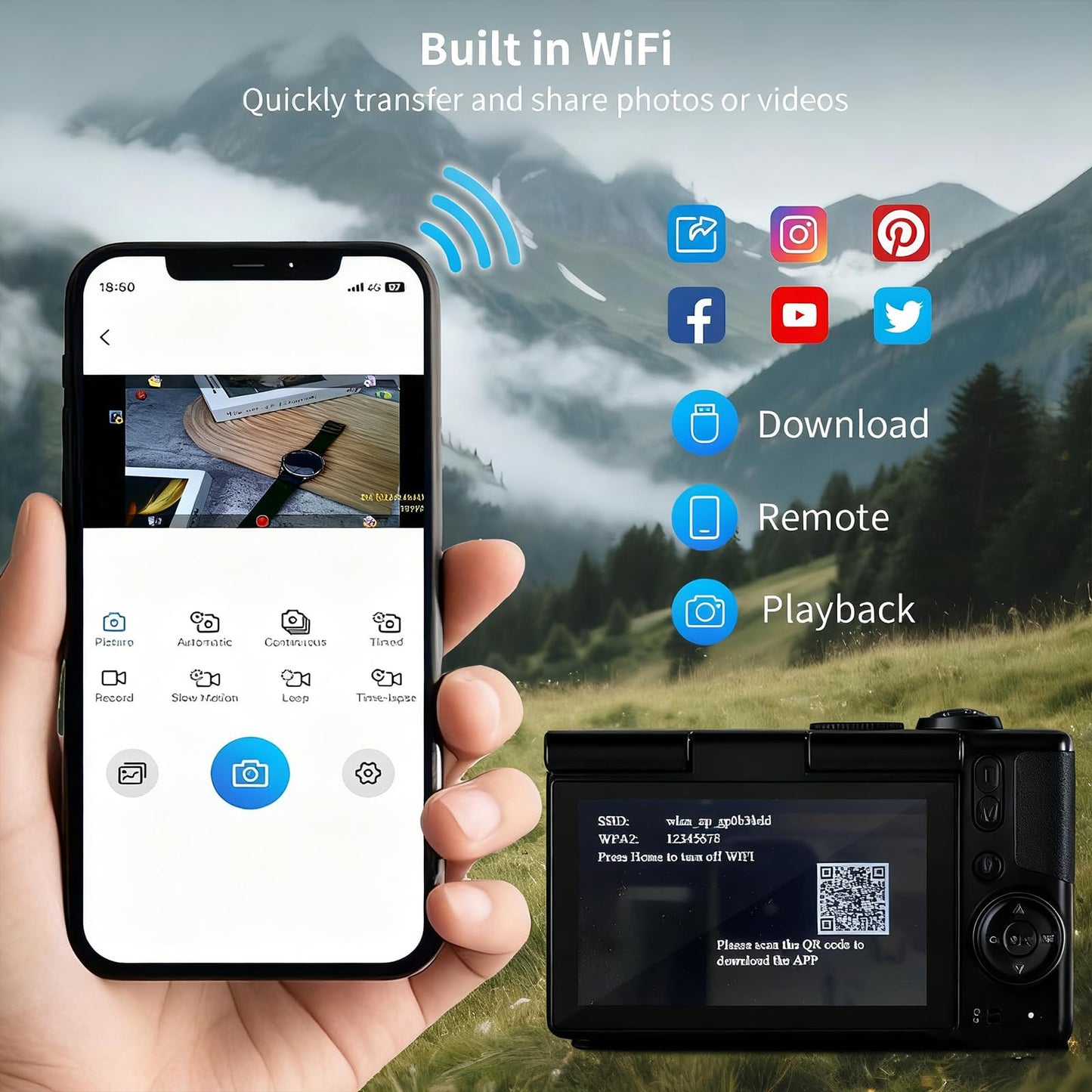 16X Zoom 4K Digital Camera for Photography and Video, Point and Shoot Digital Cameras