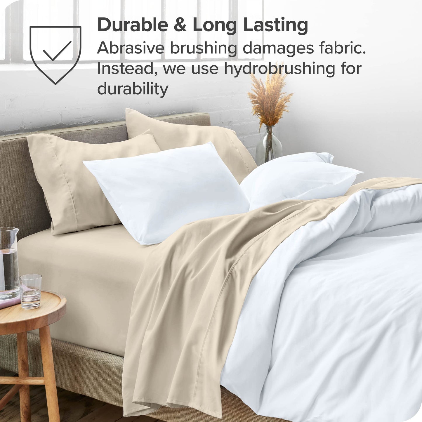 Bare Home Full Sheet Set - 1800 Ultra-Soft Microfiber Full Bed Sheets