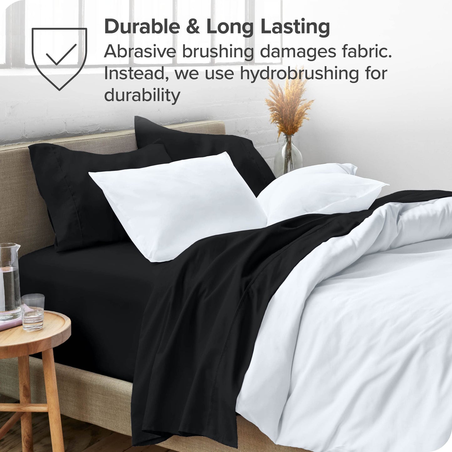Bare Home Full Sheet Set - 1800 Ultra-Soft Microfiber Full Bed Sheets