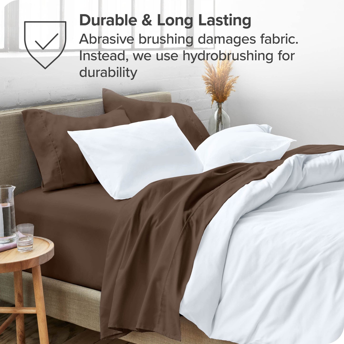 Bare Home Full Sheet Set - 1800 Ultra-Soft Microfiber Full Bed Sheets