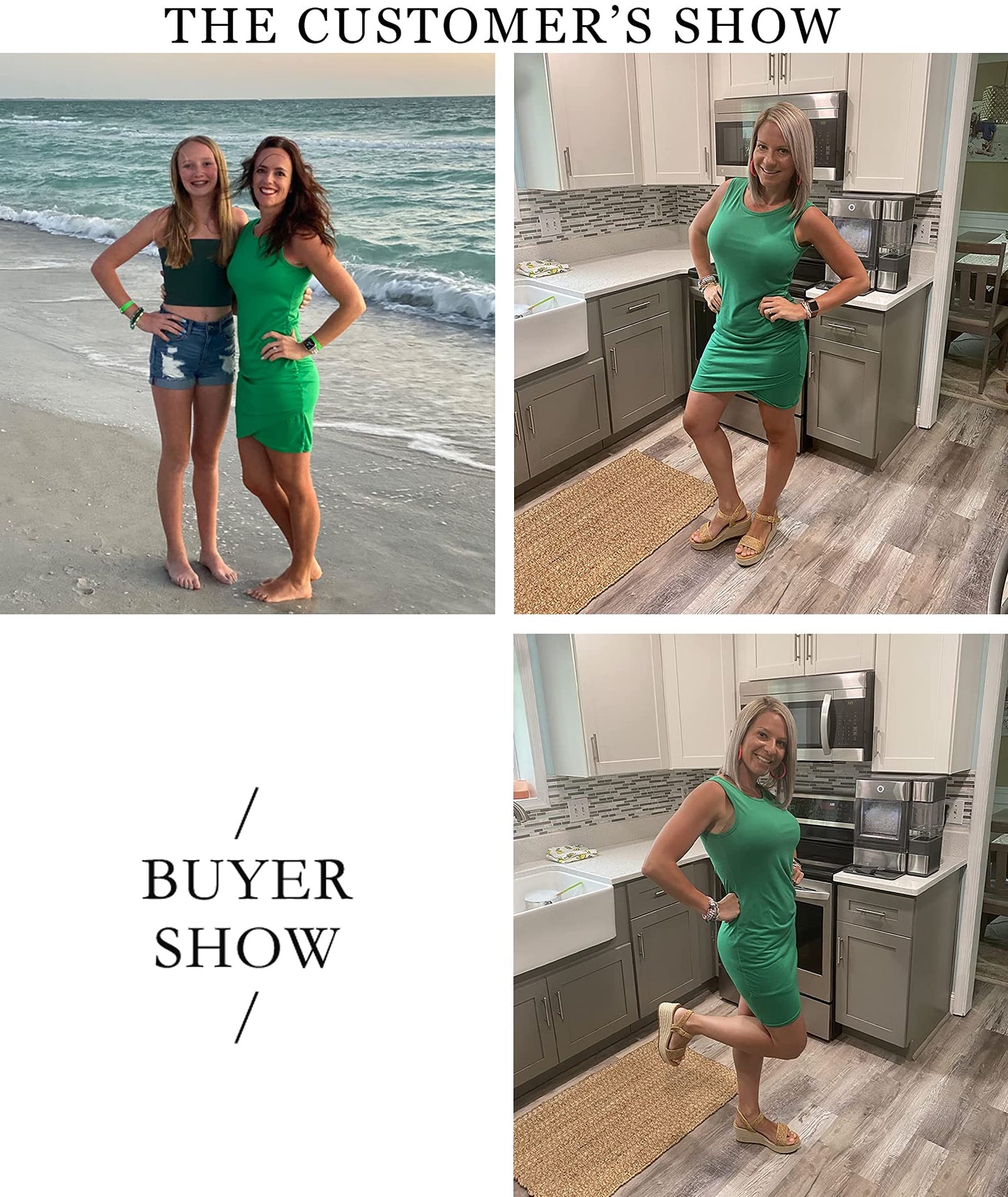 BTFBM Women Casual Dress Crew Neck Ruched Summer Sleeveless Tank Bodycon Shirt Short Mini Dresses (106Black, Medium)