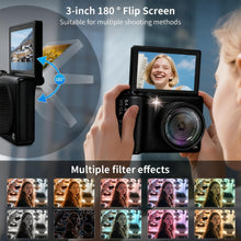 16X Zoom 4K Digital Camera for Photography and Video, Point and Shoot Digital Cameras