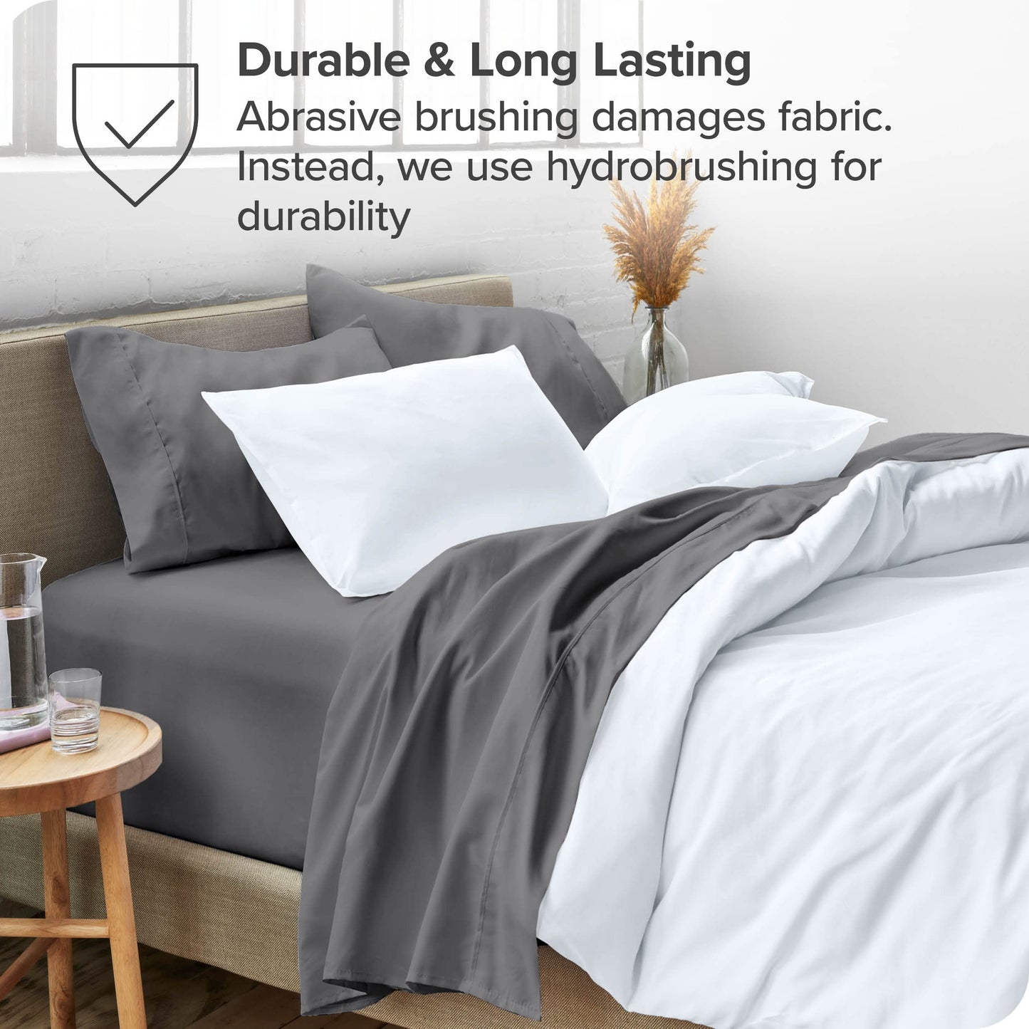 Bare Home Full Sheet Set - 1800 Ultra-Soft Microfiber Full Bed Sheets