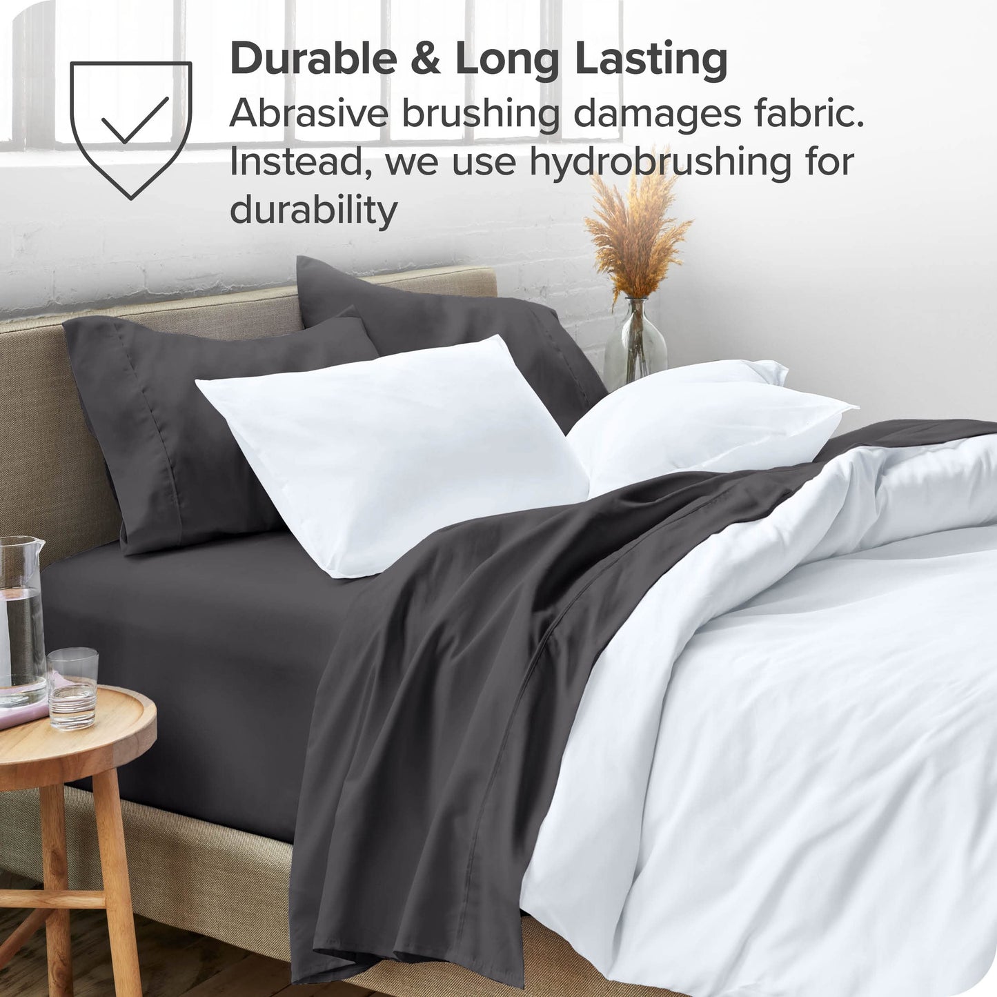Bare Home Full Sheet Set - 1800 Ultra-Soft Microfiber Full Bed Sheets