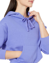 Amazon Essentials Women's Crop Hoodie Sweatshirt (Available in Plus Size), Purple Blue, Medium