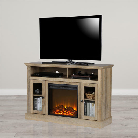 Ameriwood Home Chicago Electric Fireplace TV Console for TVs up to a 55", Natural