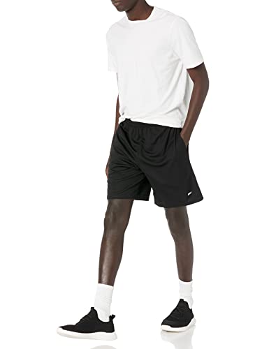 Amazon Essentials Men's Performance Tech Loose-Fit Shorts (Available in Big & Tall), Pack of 2, Black/Grey, Medium