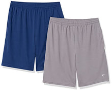 Amazon Essentials Men's Performance Tech Loose-Fit Shorts (Available in Big & Tall), Pack of 2, Black/Grey, Medium