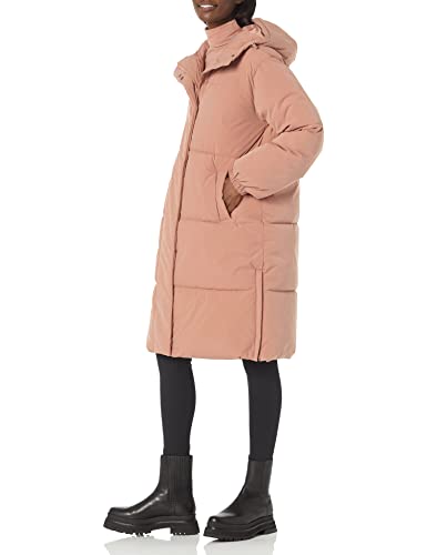Amazon Essentials Women's Long Puffer Jacket (Available in Plus Size), Light Brown, XX-Large