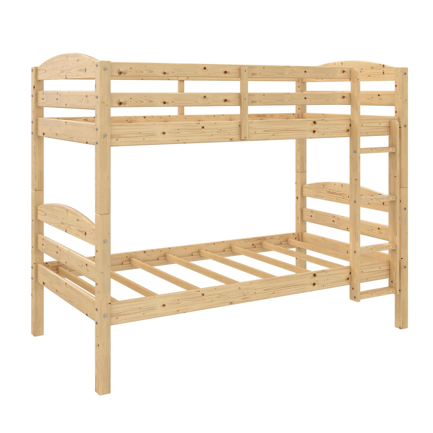 Better Homes & Gardens Leighton Wood Twin-Over-Twin Bunk Bed, Mocha