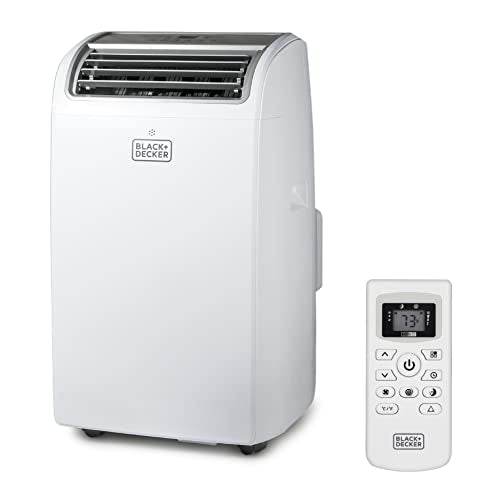 BLACK+DECKER 10,000 BTU Portable Air Conditioner up to 450 Sq. ft. with Remote Control, White