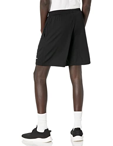 Amazon Essentials Men's Performance Tech Loose-Fit Shorts (Available in Big & Tall), Pack of 2, Black/Grey, Medium