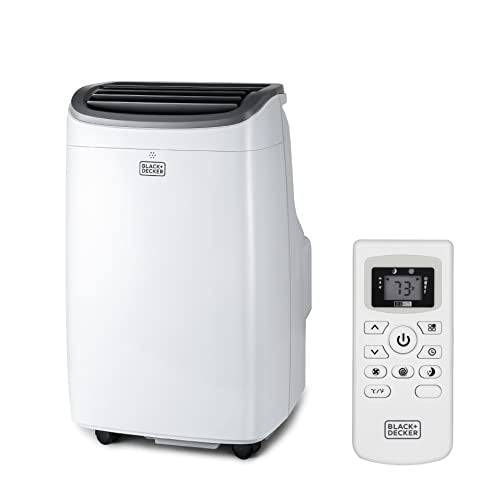 BLACK+DECKER 10,000 BTU Portable Air Conditioner up to 450 Sq. ft. with Remote Control, White